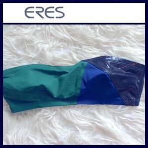 NWOT ERES ‘Rare’ Metallic Colorblock Bandeau Top